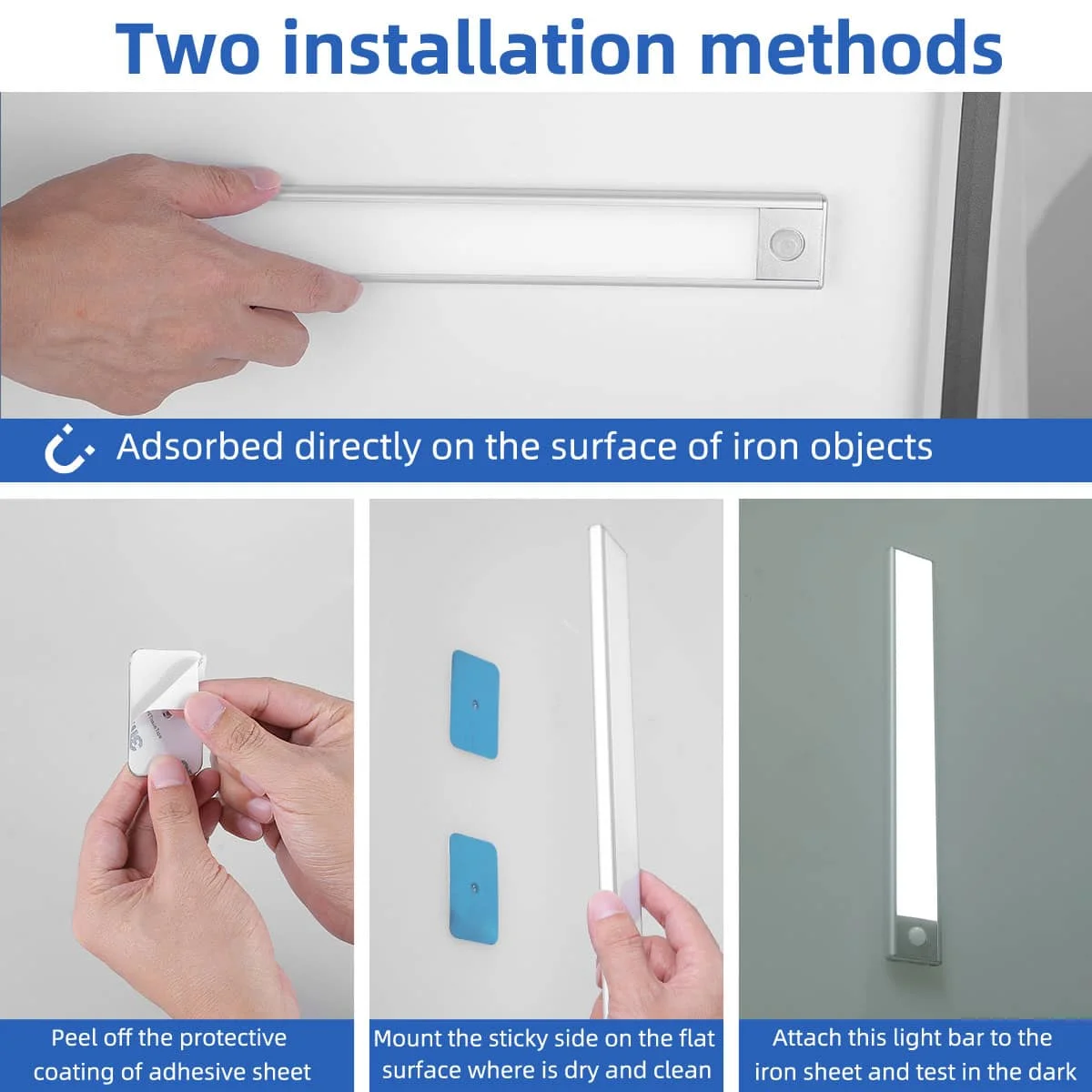 CANMEIJIA Cabinet light USB human body sensor aluminum model silver