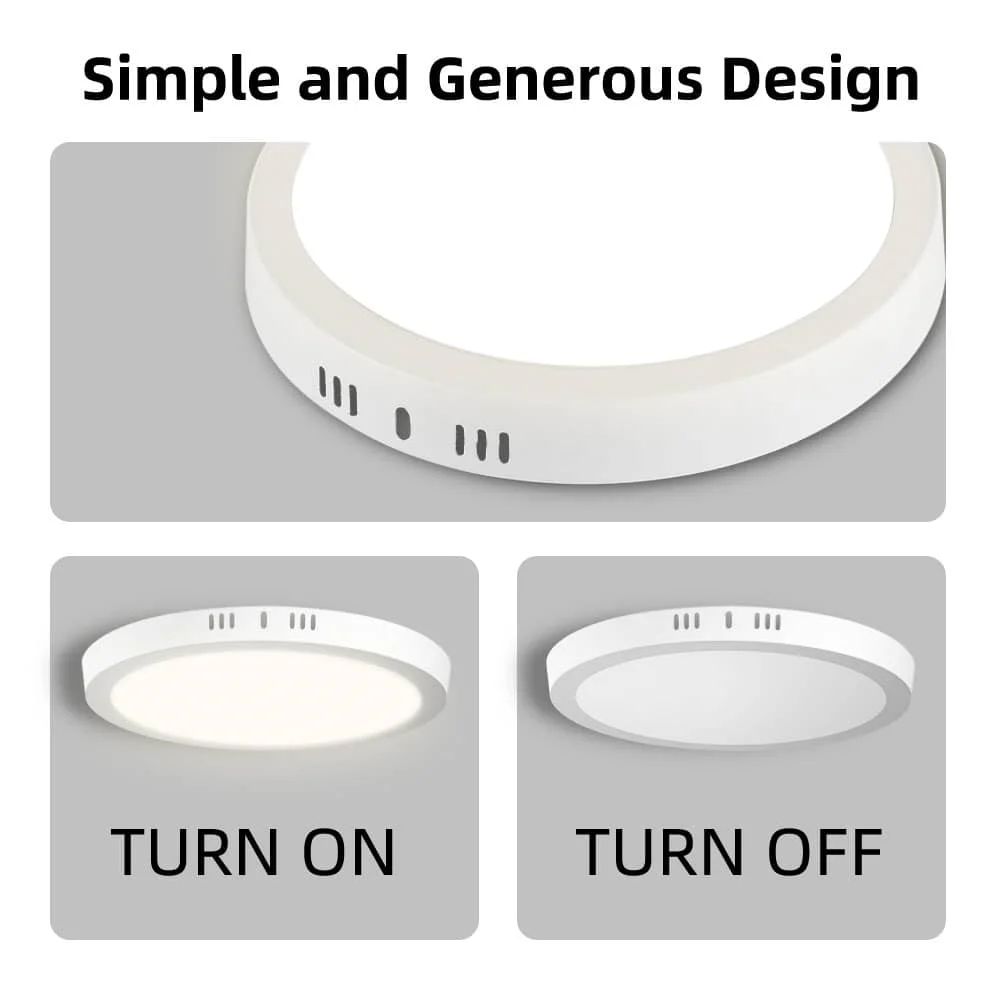 CANMEIJIA Surface-mounted panel lights, aluminum models, pack of two