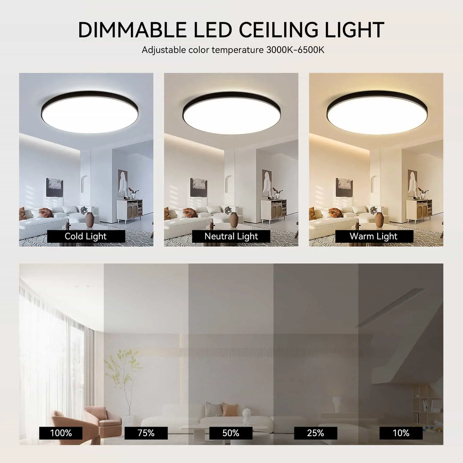 CANMEIJIA ceiling light three-proof model 001 2.4G stepless dimming