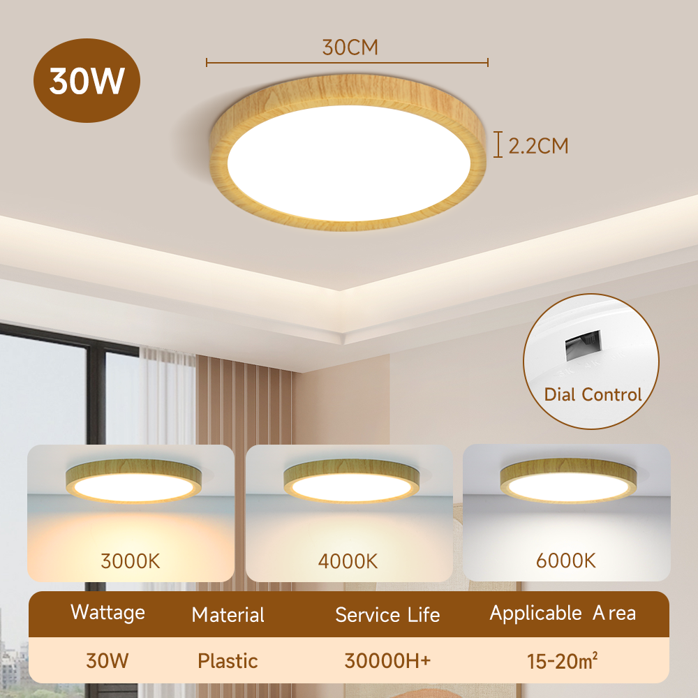 CANMEIJIA  Ultra-thin ceiling light, side-emitting design, narrow profile, three-color dimming