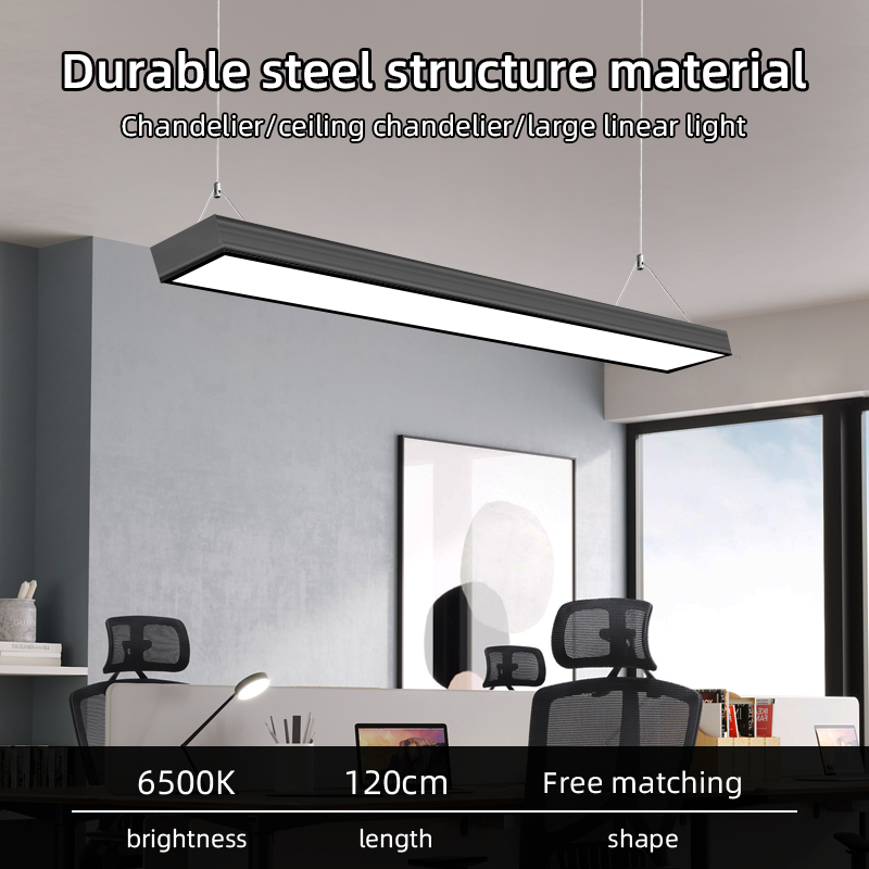 CANMEIJIA  Office Lamp Plastic Steel Right Angle Black Frame 50W White Light