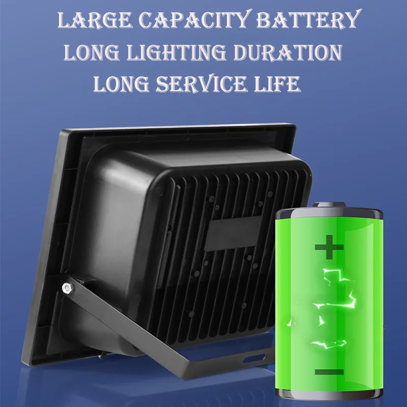 CANMEIJIA 10.6*7.08''LED Solar Outdoor Flood Light with Remote Control, 25-200W