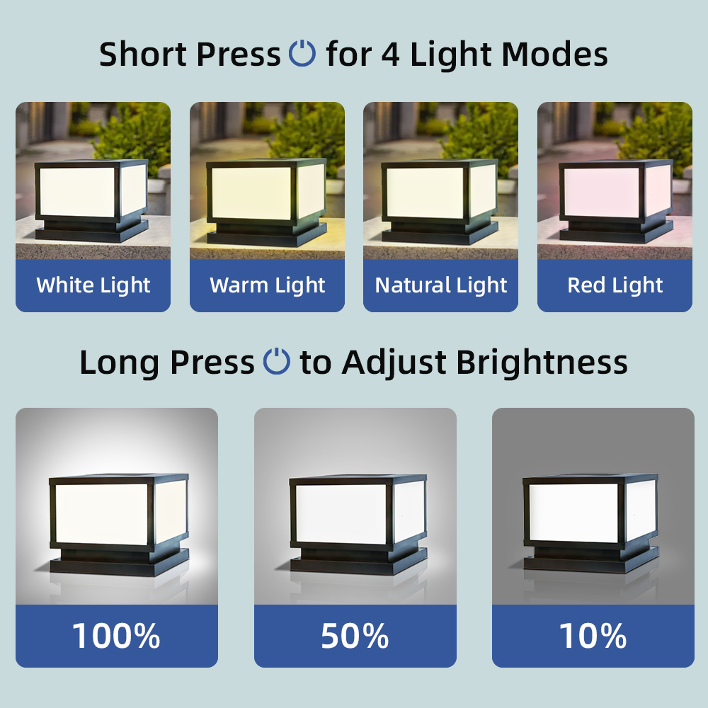 CANMEIJIA Solar column lamp 002 detachable model 