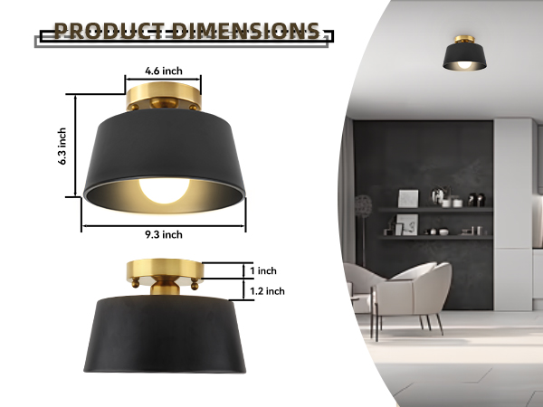 CANEMIJIA Ceiling lamp iron rice bowl style（No light source0