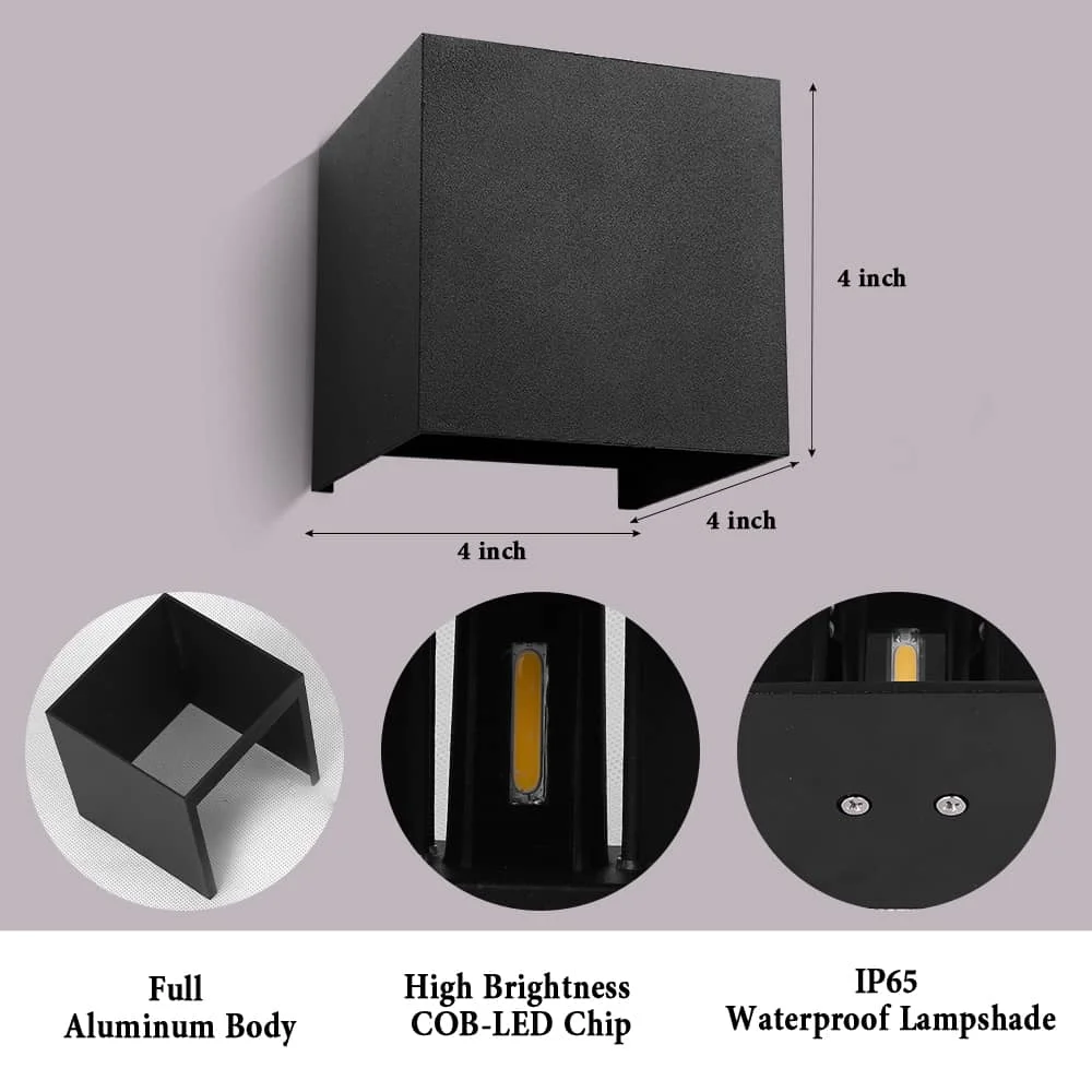 (CANMEIJIA)Wall lamp BDA-01 aluminum split black frame
