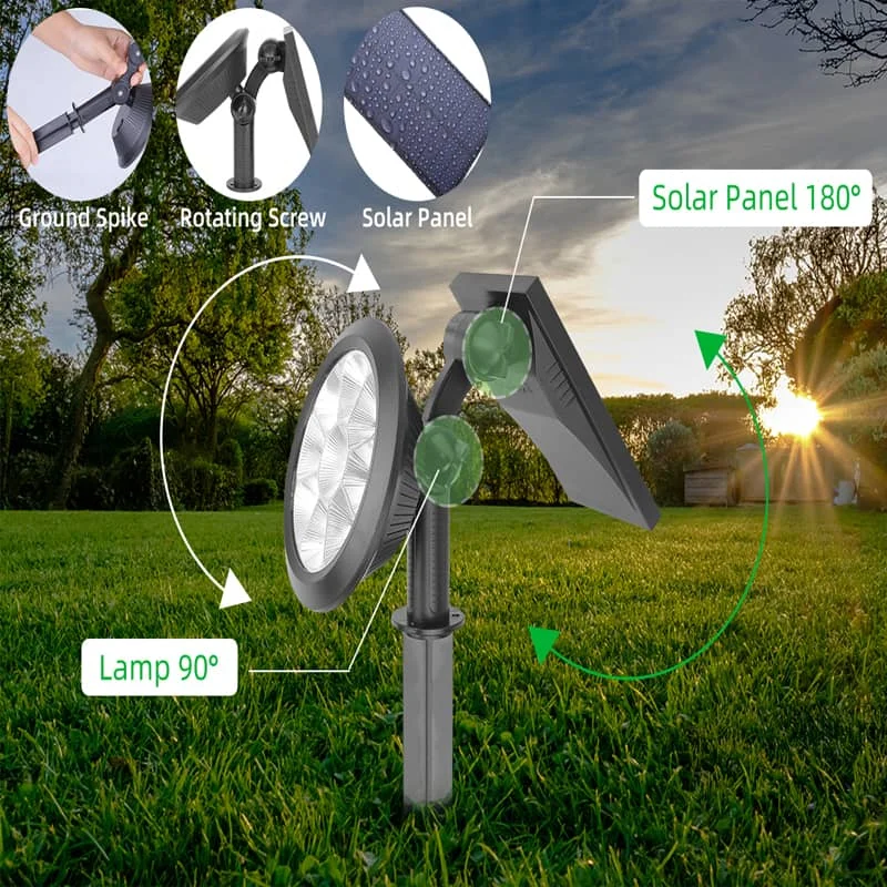 CANMEIJIA RGB solar spotlight ground plug 2W
