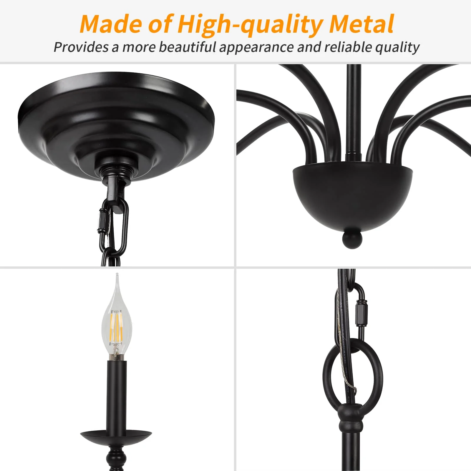 CANMEIJIA Dining chandelier retro style 001 E12 lamp head does not include light source