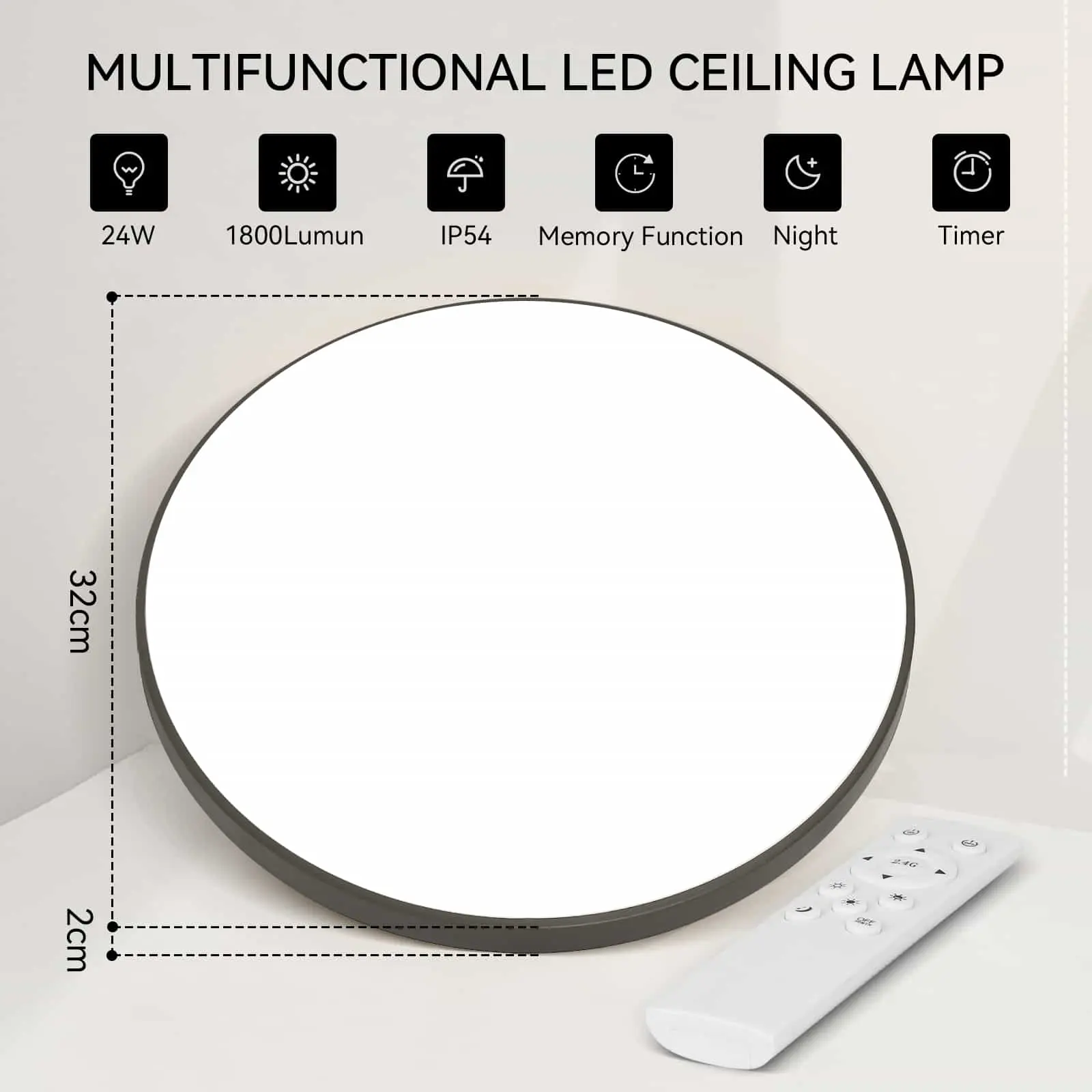 CANMEIJIA ceiling light three-proof model 001 2.4G stepless dimming