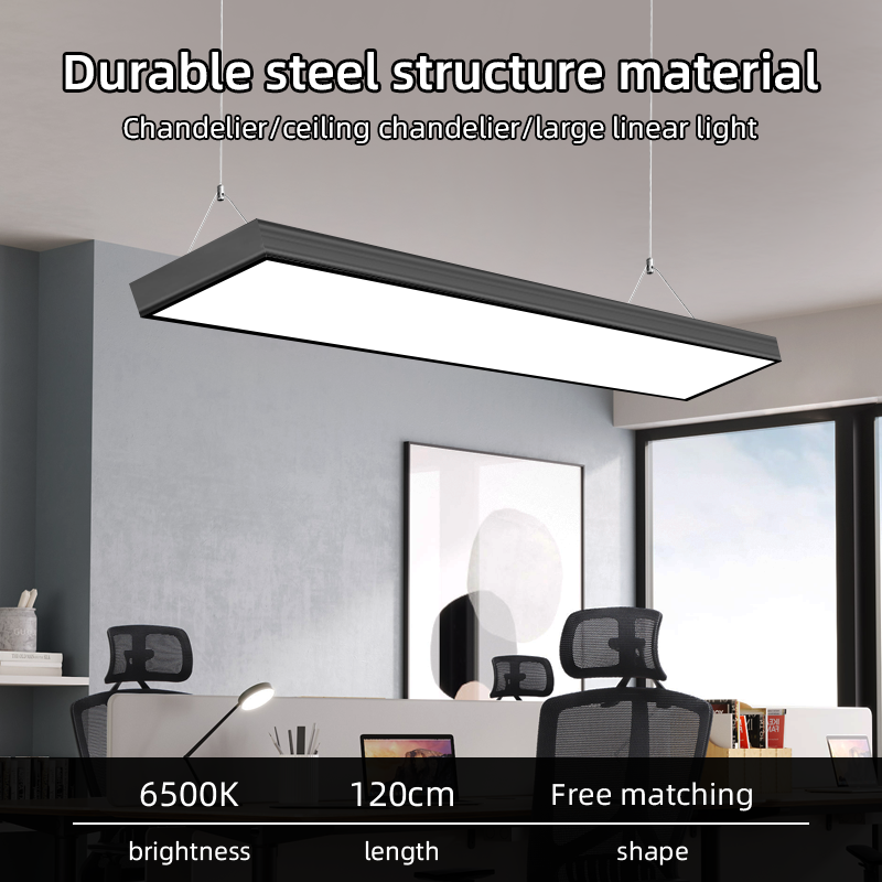 CANMEIJIA  Office Lamp Plastic Steel Right Angle Black Frame 50W White Light