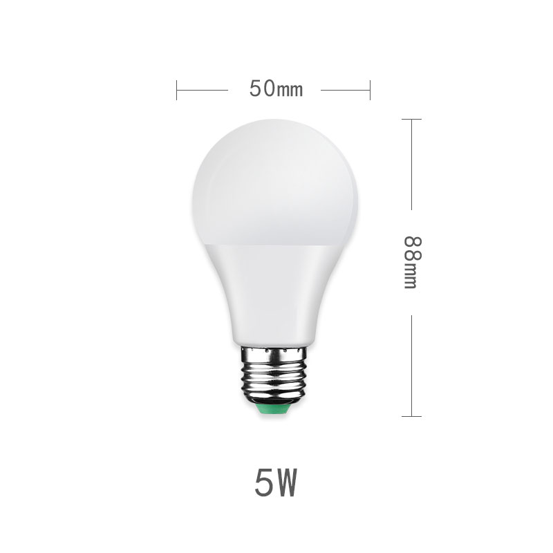 CANMEIJIA Bulb Lamp Plastic Coated Aluminum 5W White Light E27