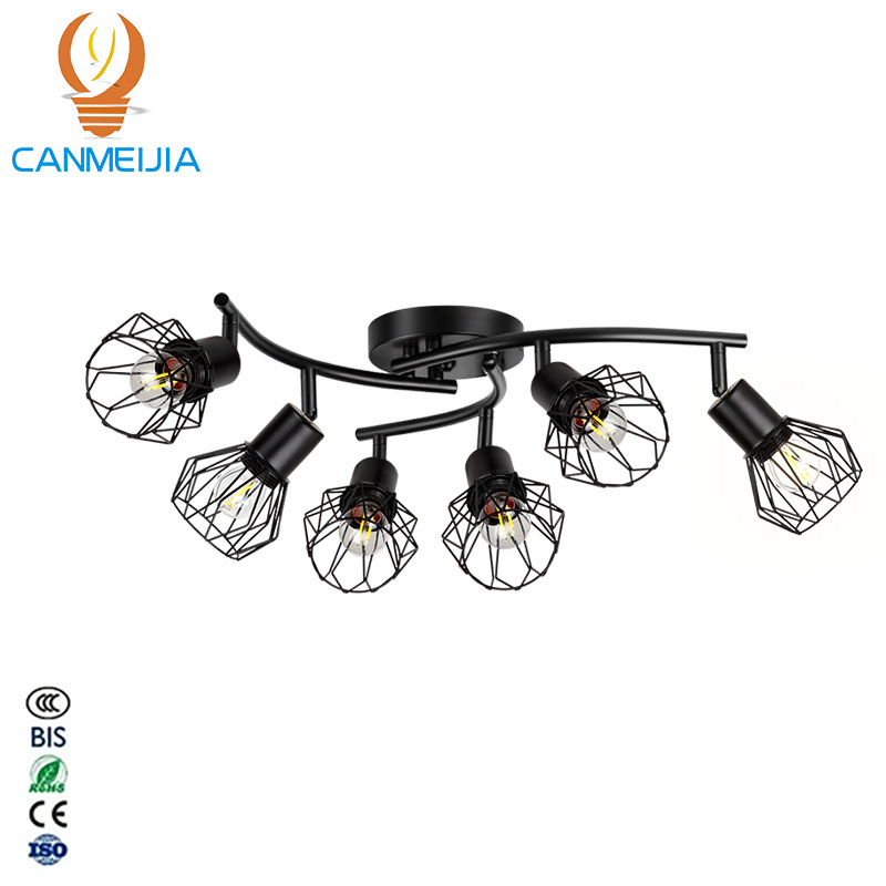 CANMEIJIA  Round ceiling spotlight in iron cage style
