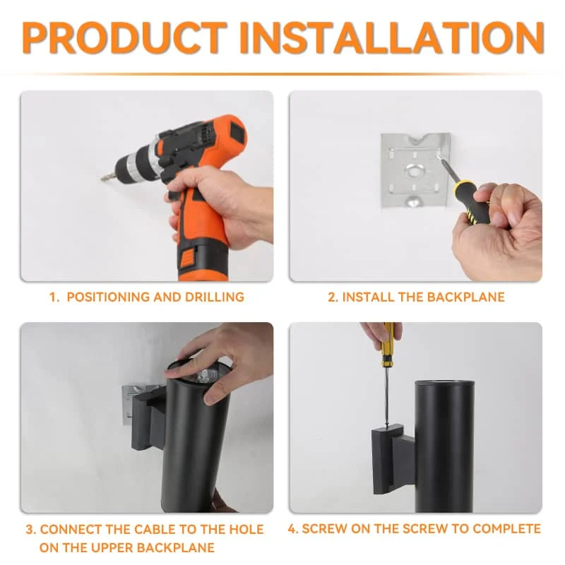 CANMEIJIA Wall lamp BDA-304 aluminum without light source E27 lamp holder