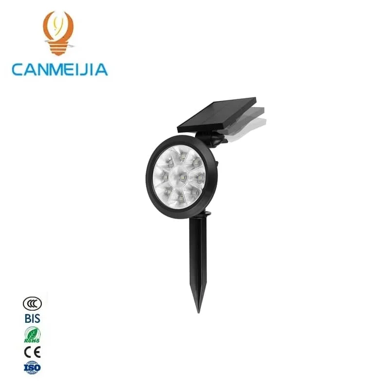 CANMEIJIA RGB solar spotlight ground plug 2W