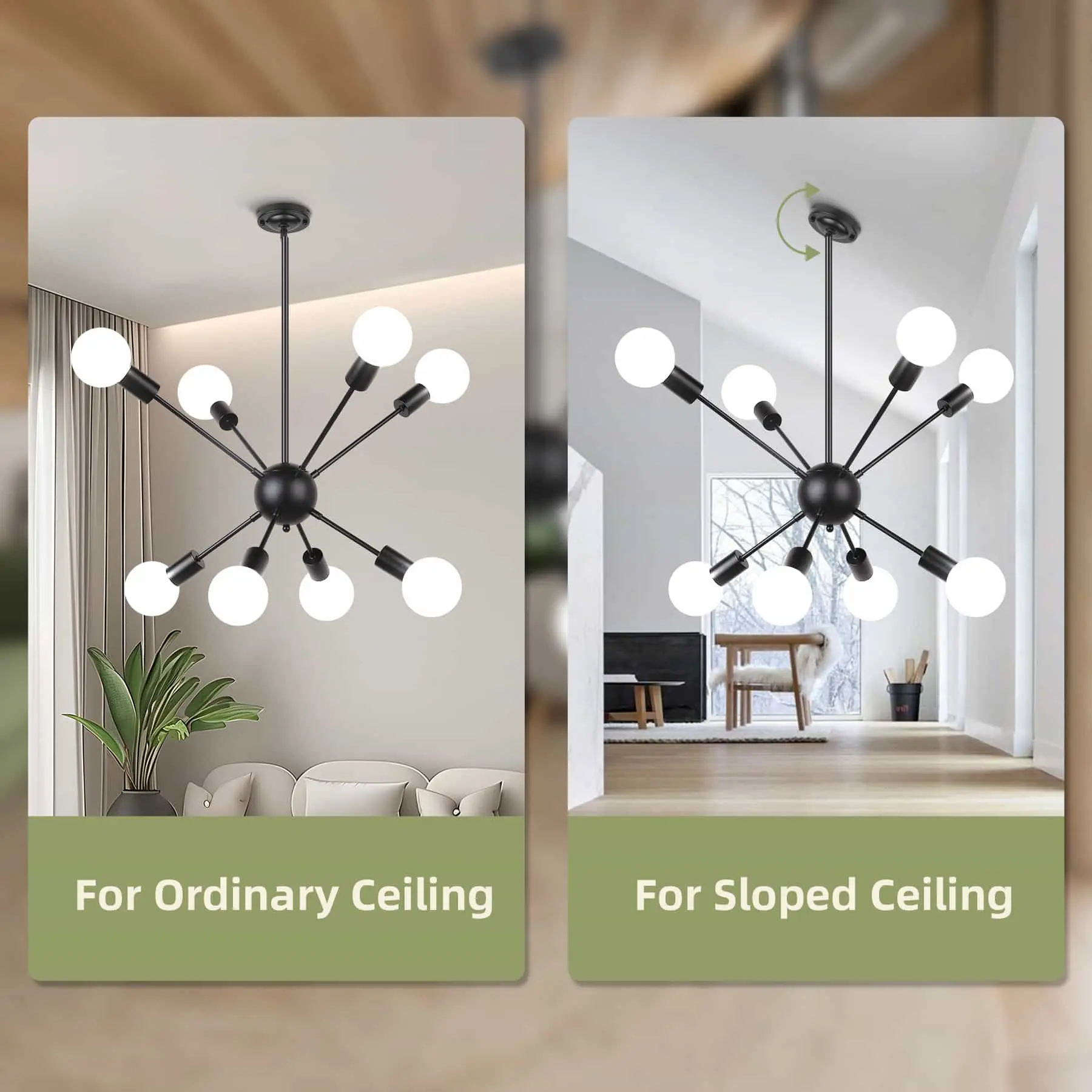 CANMEIJIA chandelier sea urchin style no light source E26 lamp head