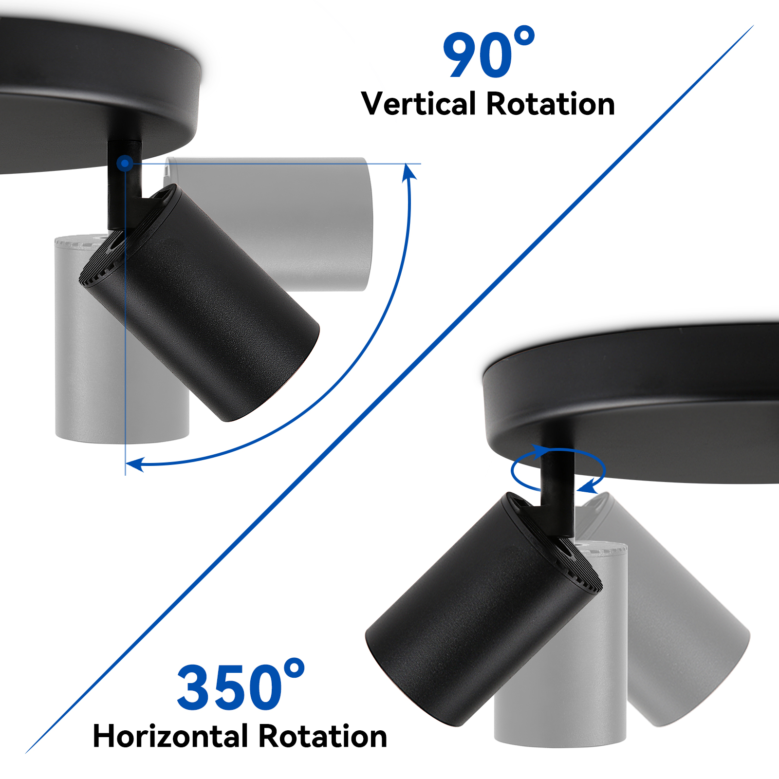 CANMEIJIA Ceiling spotlight Straight style and Does not include light source
