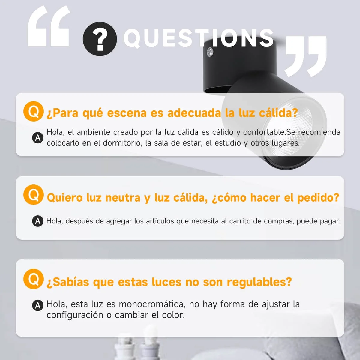 （CANMEIJIA） Folding Surface Mounted Downlight 001 Black 7W/10w/15w Three-color dimming