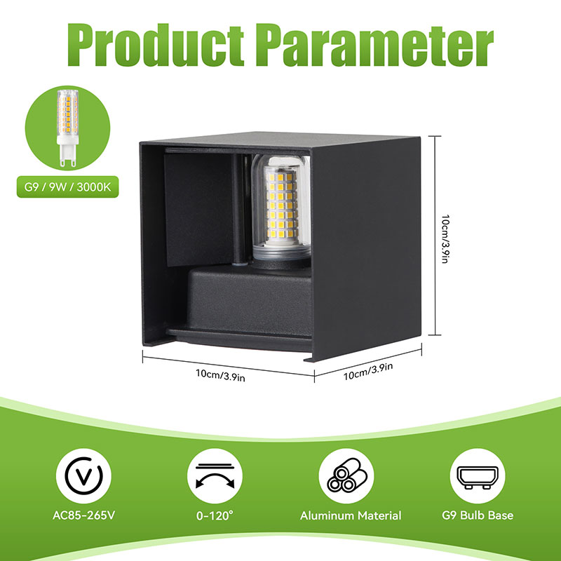 CANMEIJIA  Wall Lamp BDA-01, Aluminum Material, G9 Lamp Holder