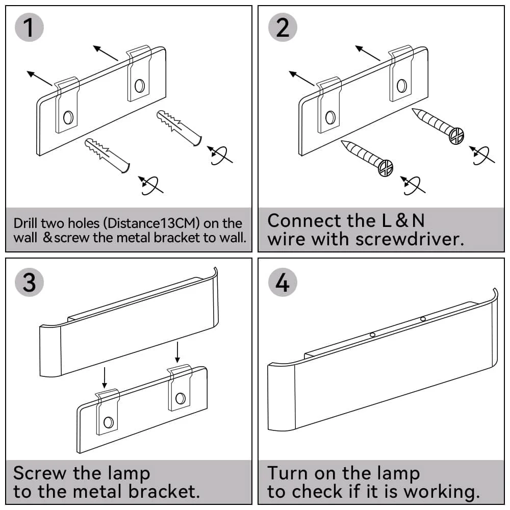 CAMMEIJIA Wall lamp BDA-61 aluminum type 41CM square frame 16W warm light