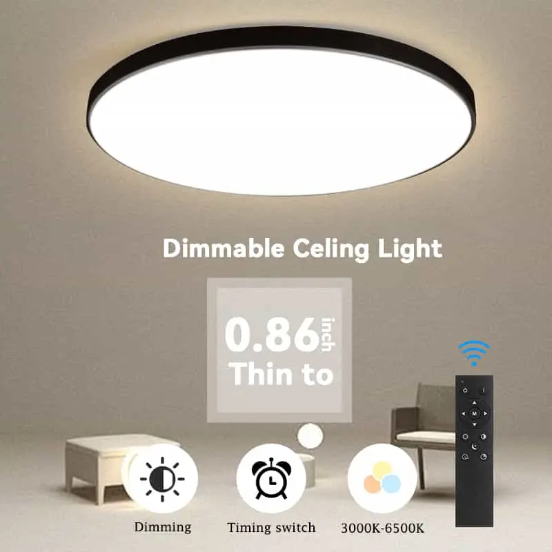 CANMEIJIA ceiling light Ultra-thin edge-lit 2.4G stepless dimming and color matching