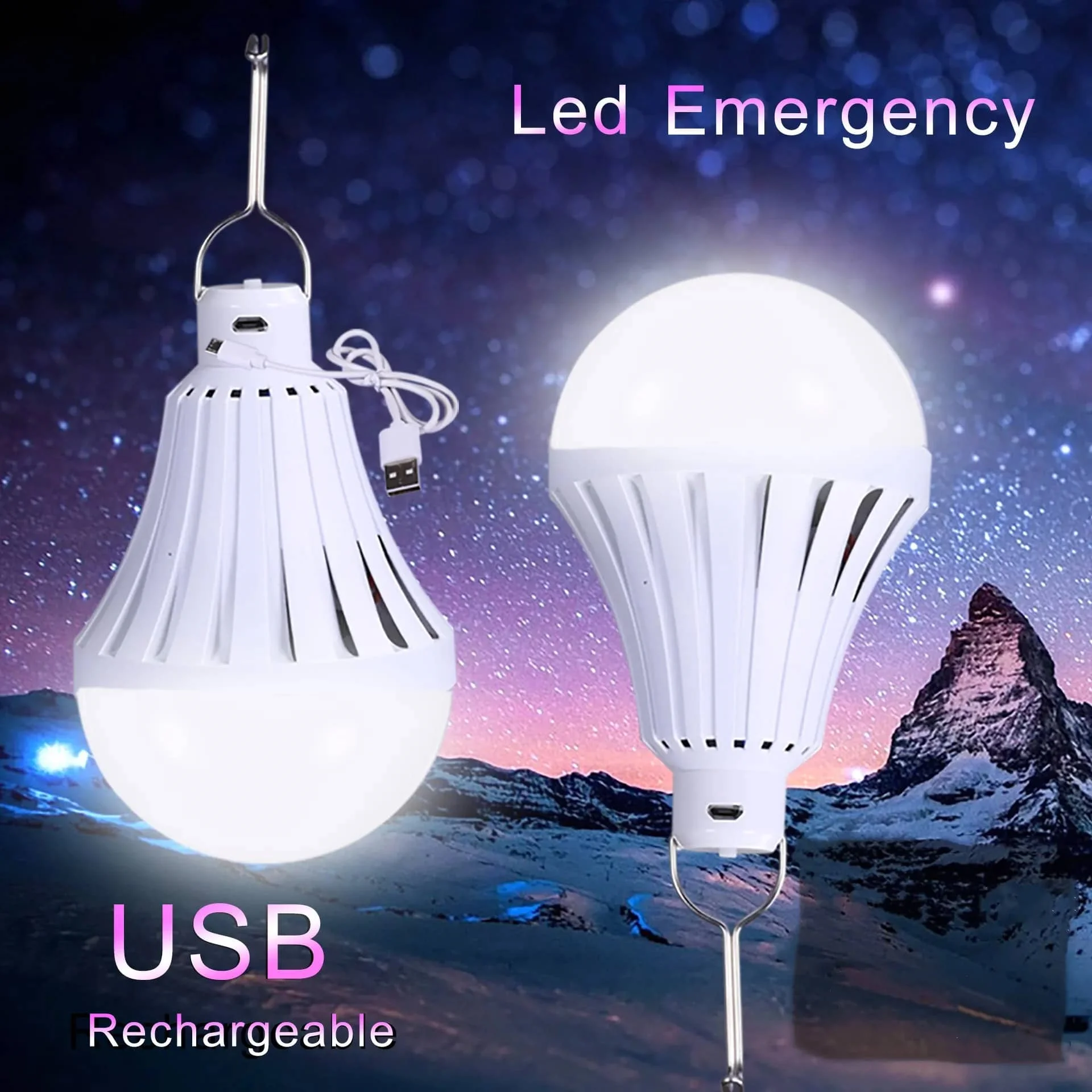 CANMEIJIA 12W 20W high lumen rechargeable lamps 30W 40W Smart Emergency Rechargeable LED Light Bulb