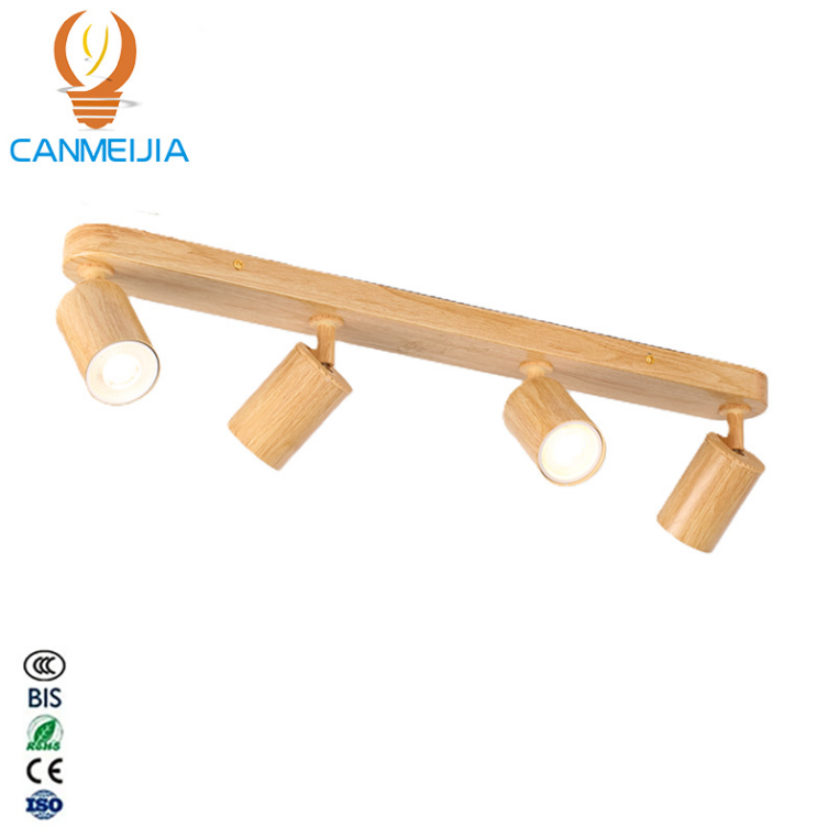 CANMEIJIA Long Strip Ceiling Spotlight, Straight Cylinder with Acrylic Ring, Model GU10