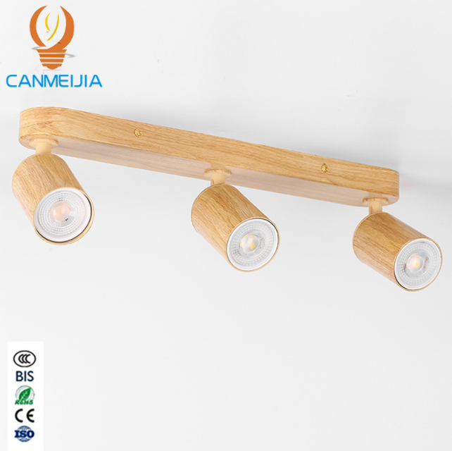 CANMEIJIA Long Strip Ceiling Spotlight, Straight Cylinder with Acrylic Ring, Model GU10