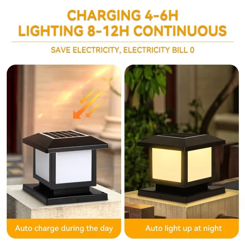 CANMEIJIA Solar column lamp 001, four-color dimming, timed control