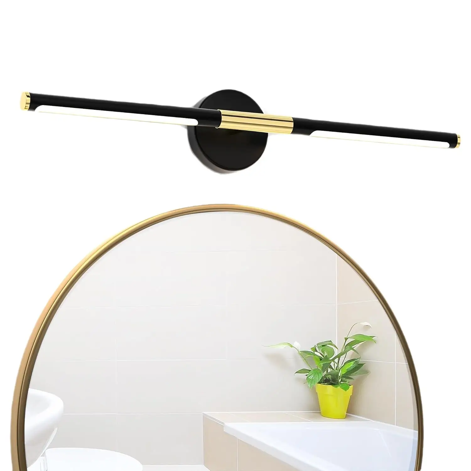 60cm rechargeable LED mirror light with magnetic installation and adjustable rotation