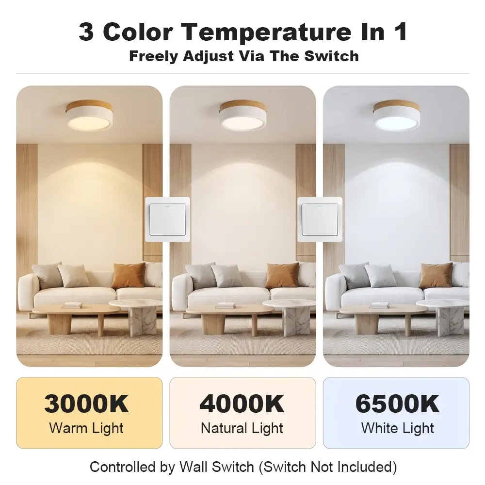 CANMEIJIA 3-in-1 CCT switch tunable surface mounted LED downlight wholesale 3000K 4000K 6500K