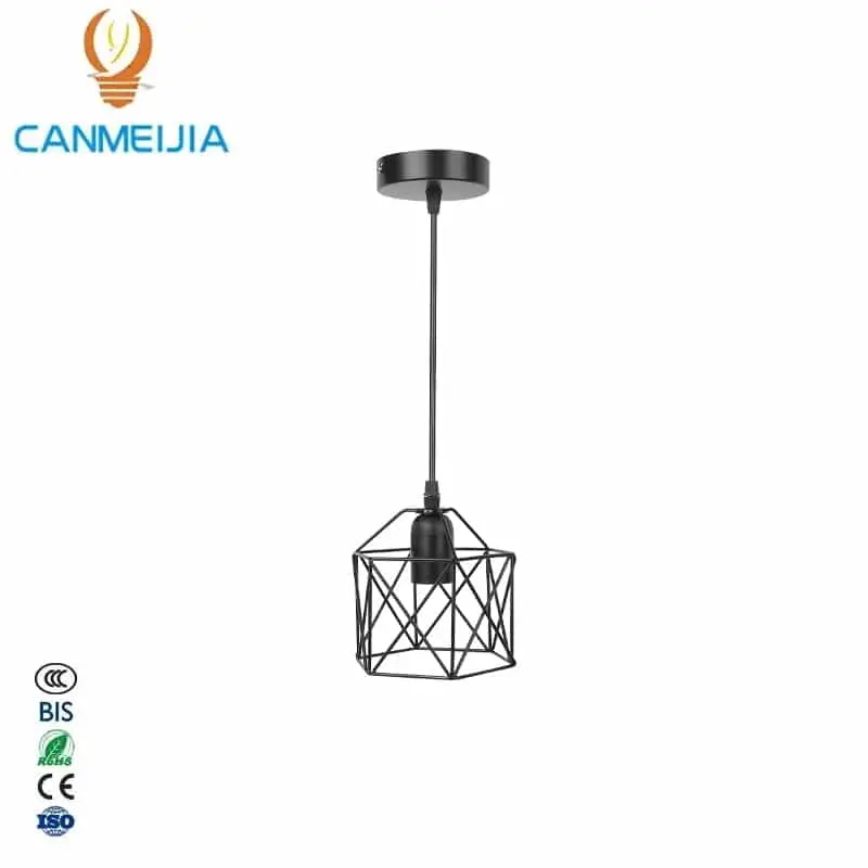 CANMEIJIA chandeliers iron style Single-head diamond-shaped E27/E26 lamp holder