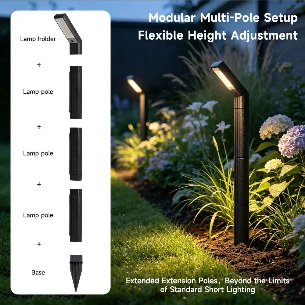 Solar Lawn Light Model 002 – 2-in-1 Ground-Insert/Freestanding Design