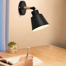 (CANMEIJIA) wall lamp retro style 004 black E26 lamp holder without light source