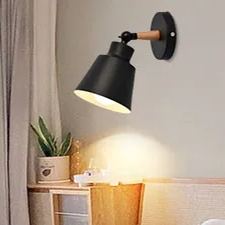 (CANMEIJIA) wall lamp retro style 004 black E26 lamp holder without light source