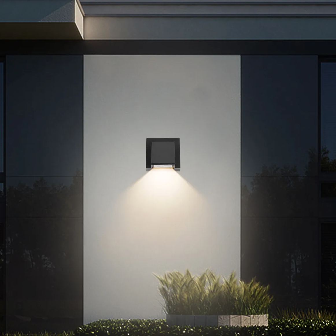 (CANMEIJIA) Wall Lamp DM-BD01 Aluminum Wide Pressure Black Shell 3W Warm Light