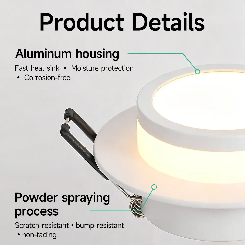 CANMEIJIA Recessed Downlight with Bezel (GU10, Lamp Not Included) – Model 001-CANMEILIGHTS