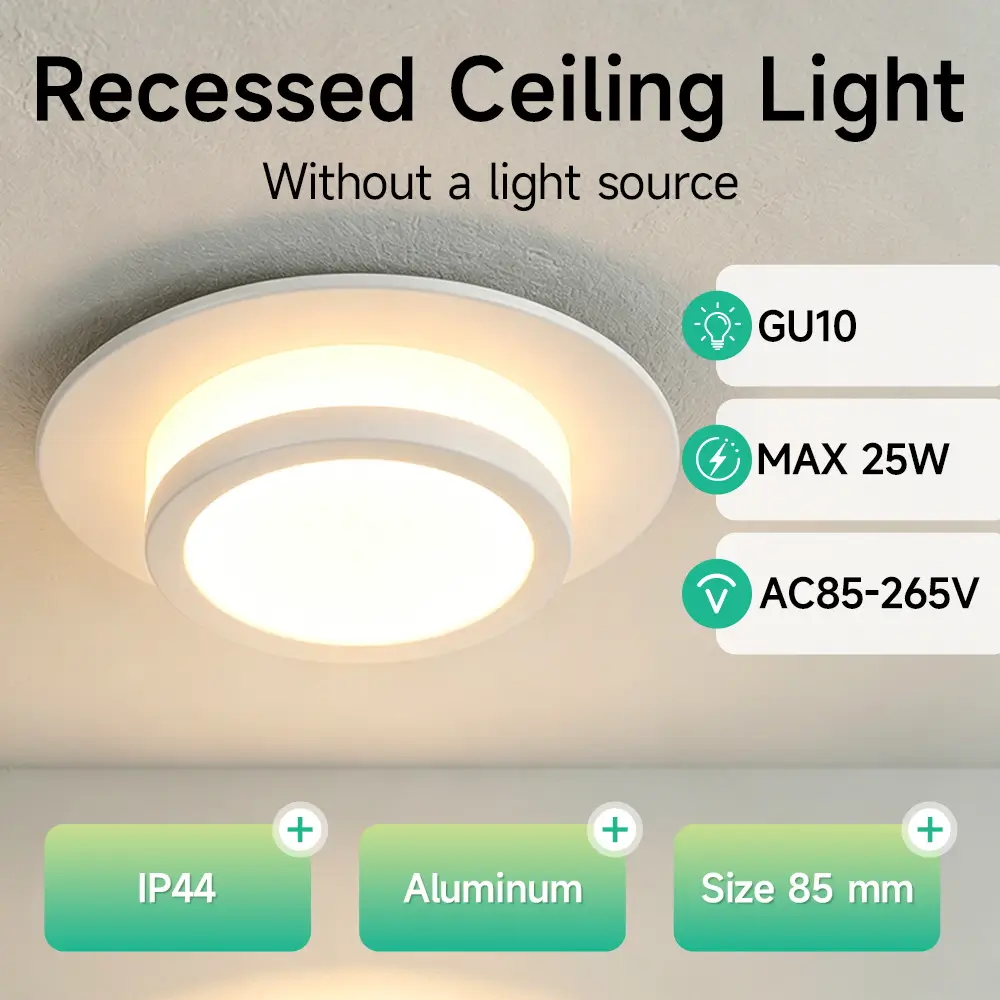 CANMEIJIA Recessed Downlight with Bezel (GU10, Lamp Not Included) – Model 001-CANMEILIGHTS