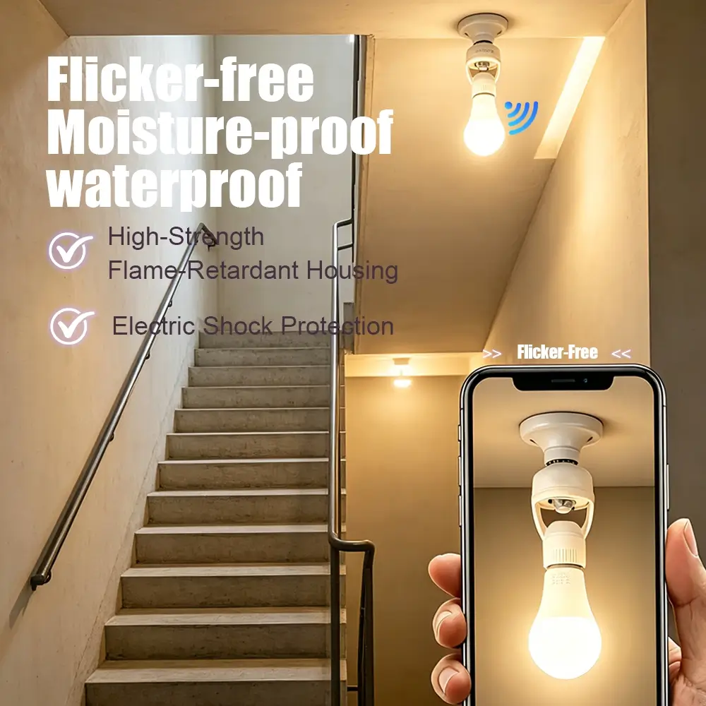 CANMEIJIA E27 bulb converter base with human body sensor
