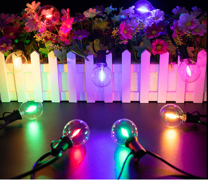 CANMEIJIA G40 RGB string lights for garden and patio decoration