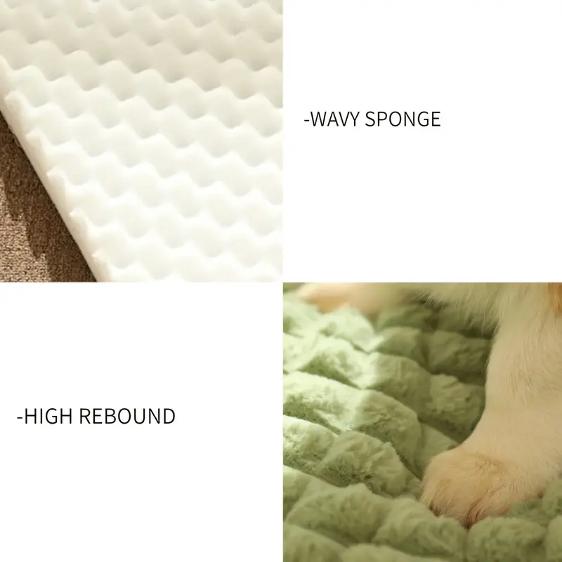 1pc detachable and washable cozy dog bed for winter sleeping soft plush with neck pillow and non slip bottom suitable for dogs and cats details 7