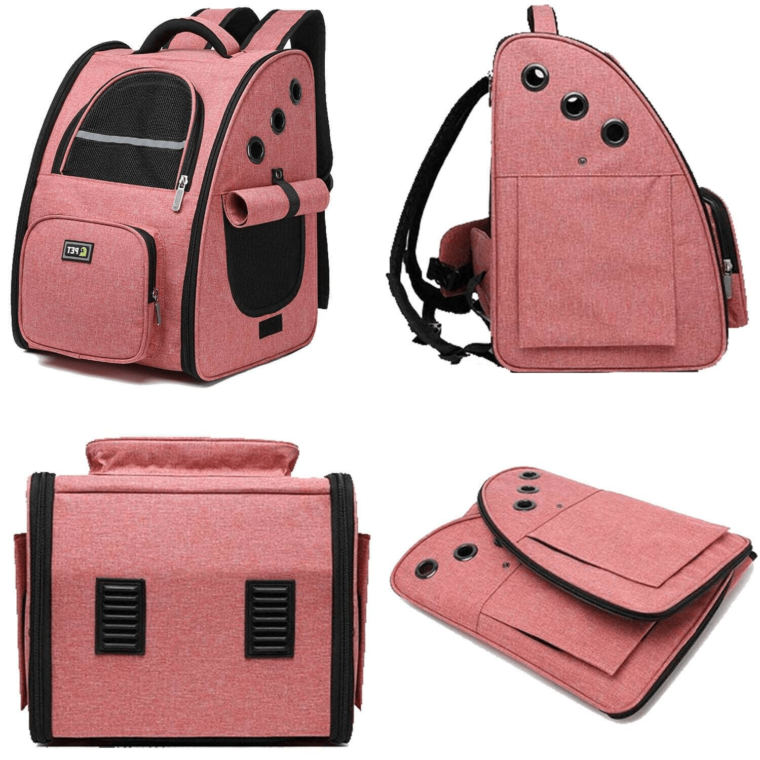Collapsible - Pet Carrier Dual Side Zippered Entry ways - Agora Pet Supply