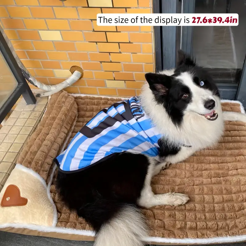 1pc detachable and washable cozy dog bed for winter sleeping soft plush with neck pillow and non slip bottom suitable for dogs and cats details 2