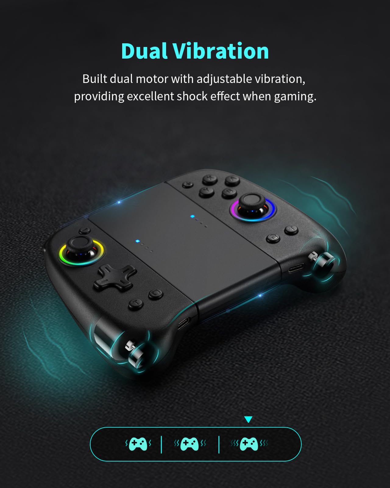DOYOKY Classic RGB Joycon Hall Effect Joystick Edition-Black