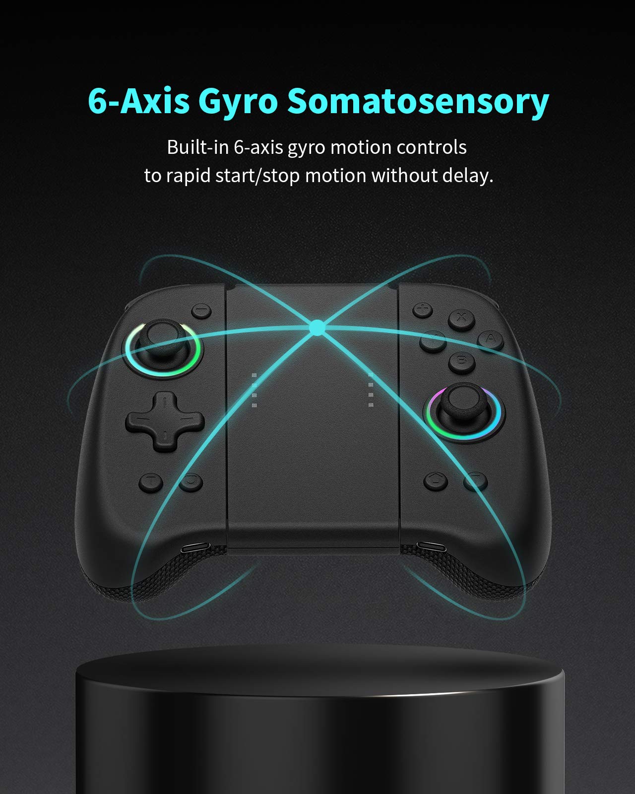 DOYOKY Classic RGB Joycon Hall Effect Joystick Edition-Black