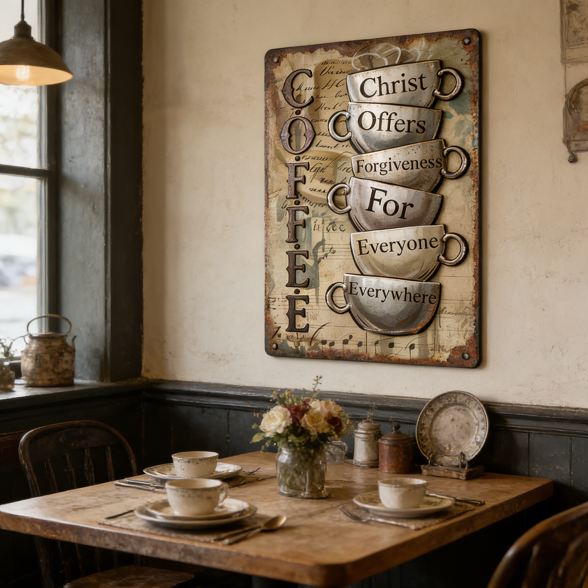 67%OFF-Christ Offers Forgiveness for Everyone 12x8 Metal Sign