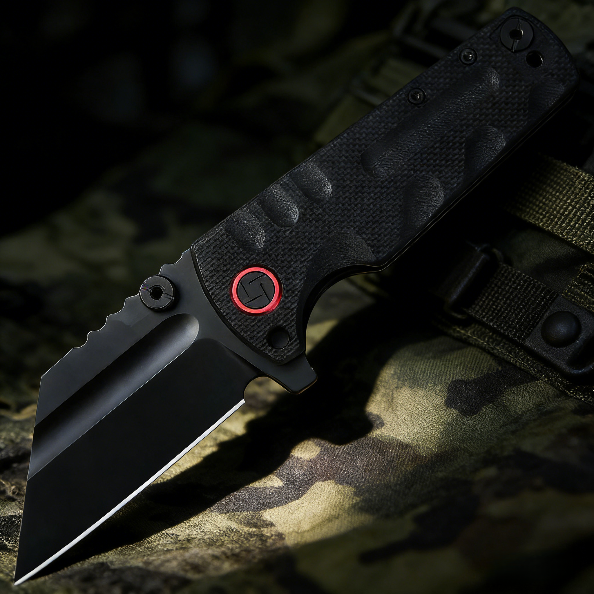 Artisan Cutlery Proponent Tool Knife D2 Steel Black PVD Blade, Black G10 Handle