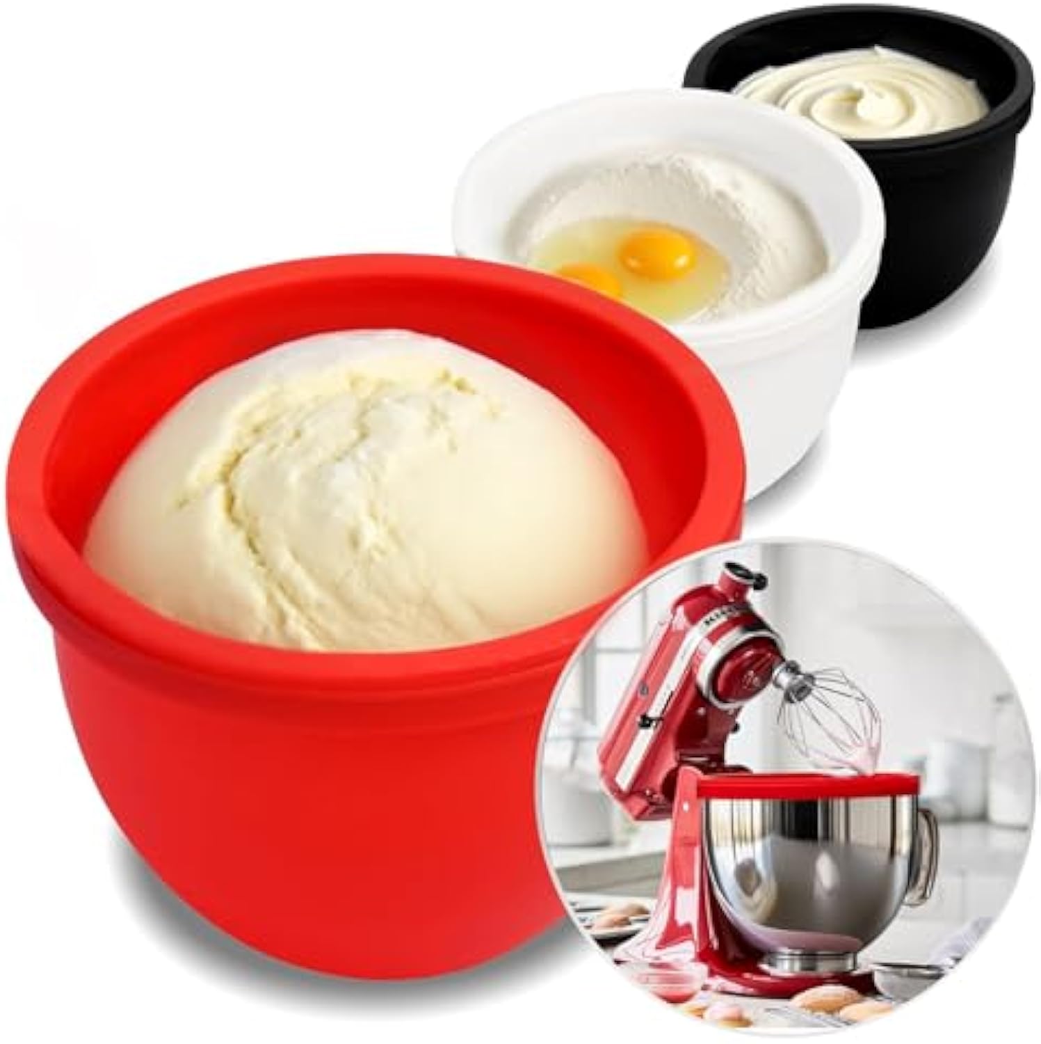 Silicone Liners for KitchenAid Tilt-Head 5 Qt Mixers 