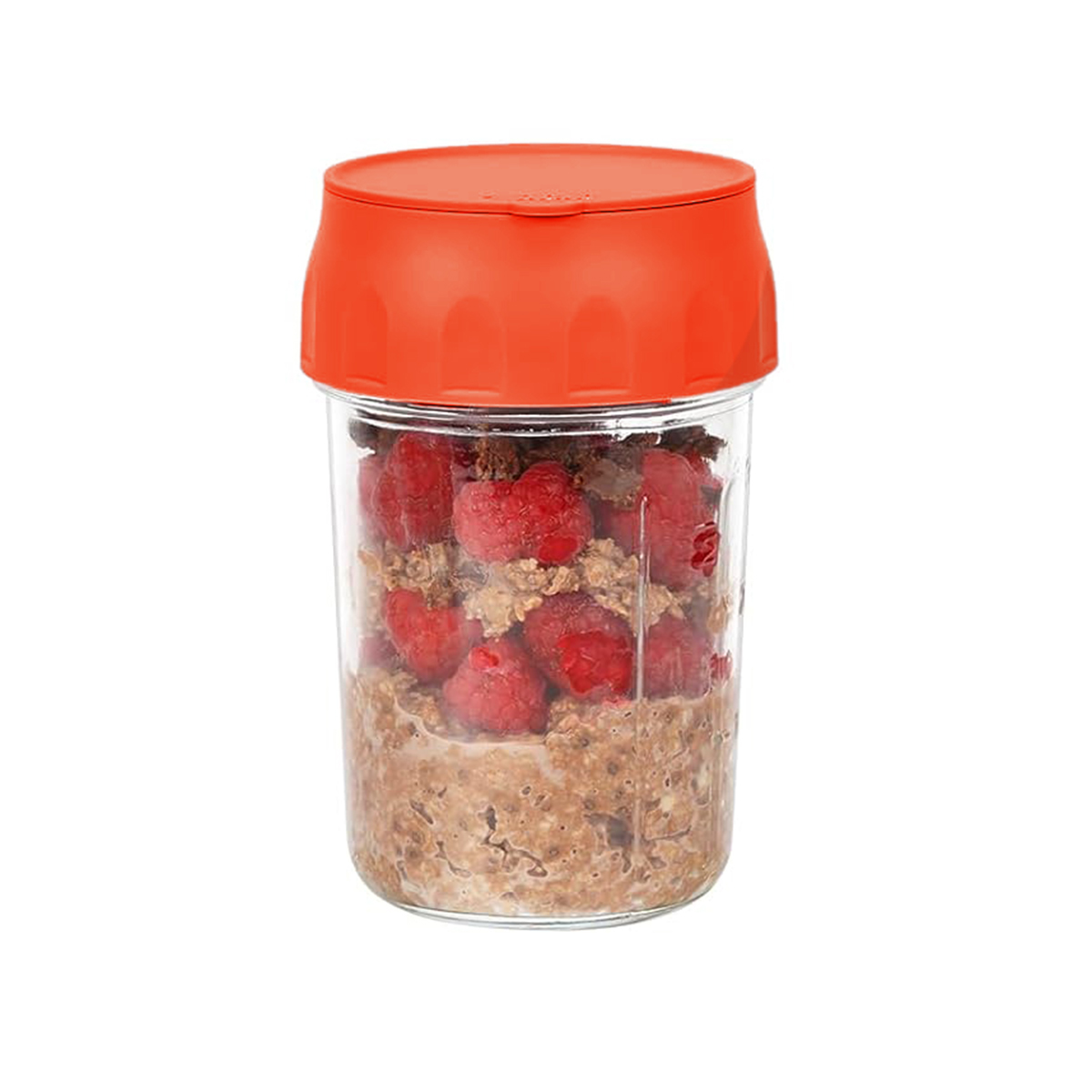 Overnight Oats Containers with Lids Folding Spoons & Divided Compartments 