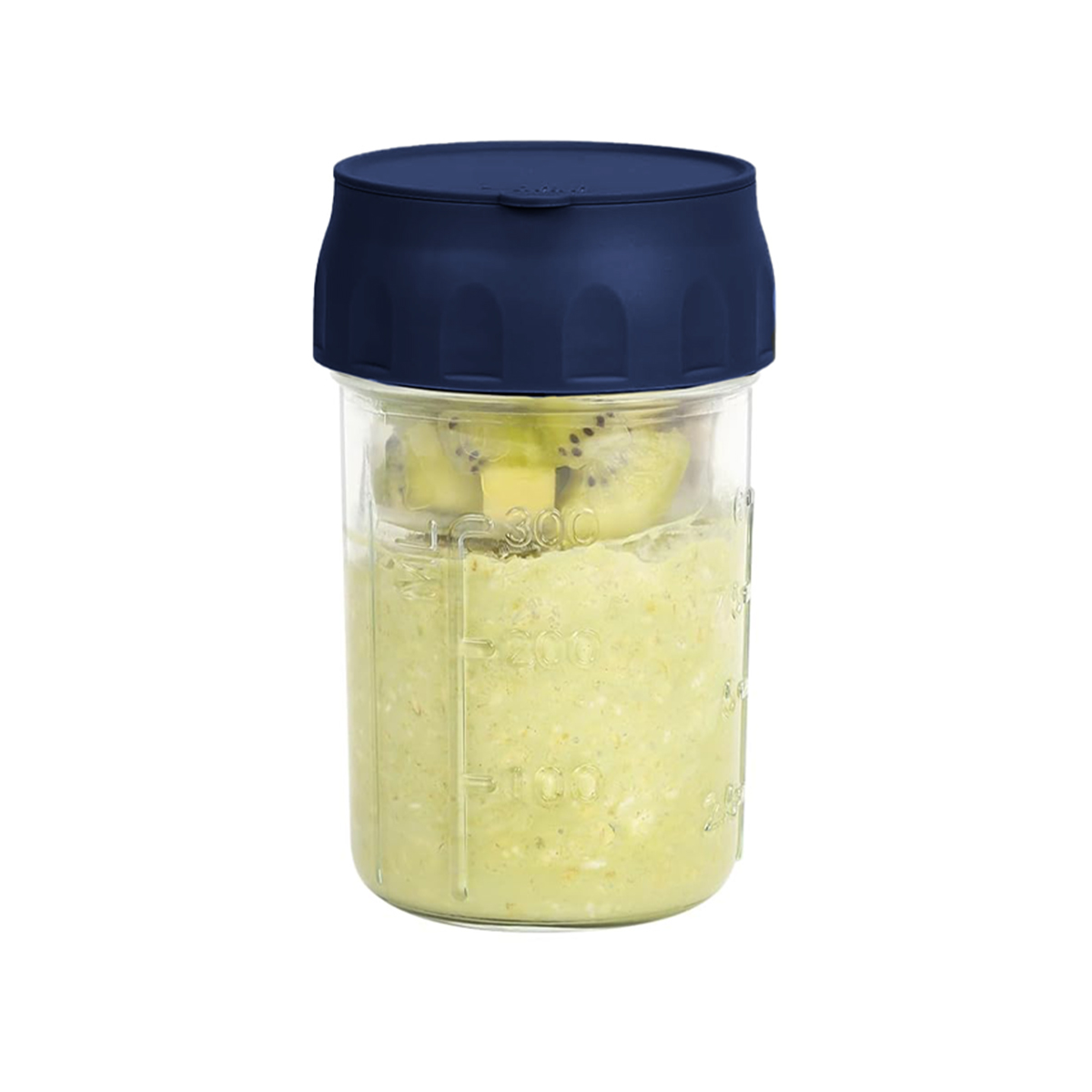 Overnight Oats Containers with Lids Folding Spoons & Divided Compartments 