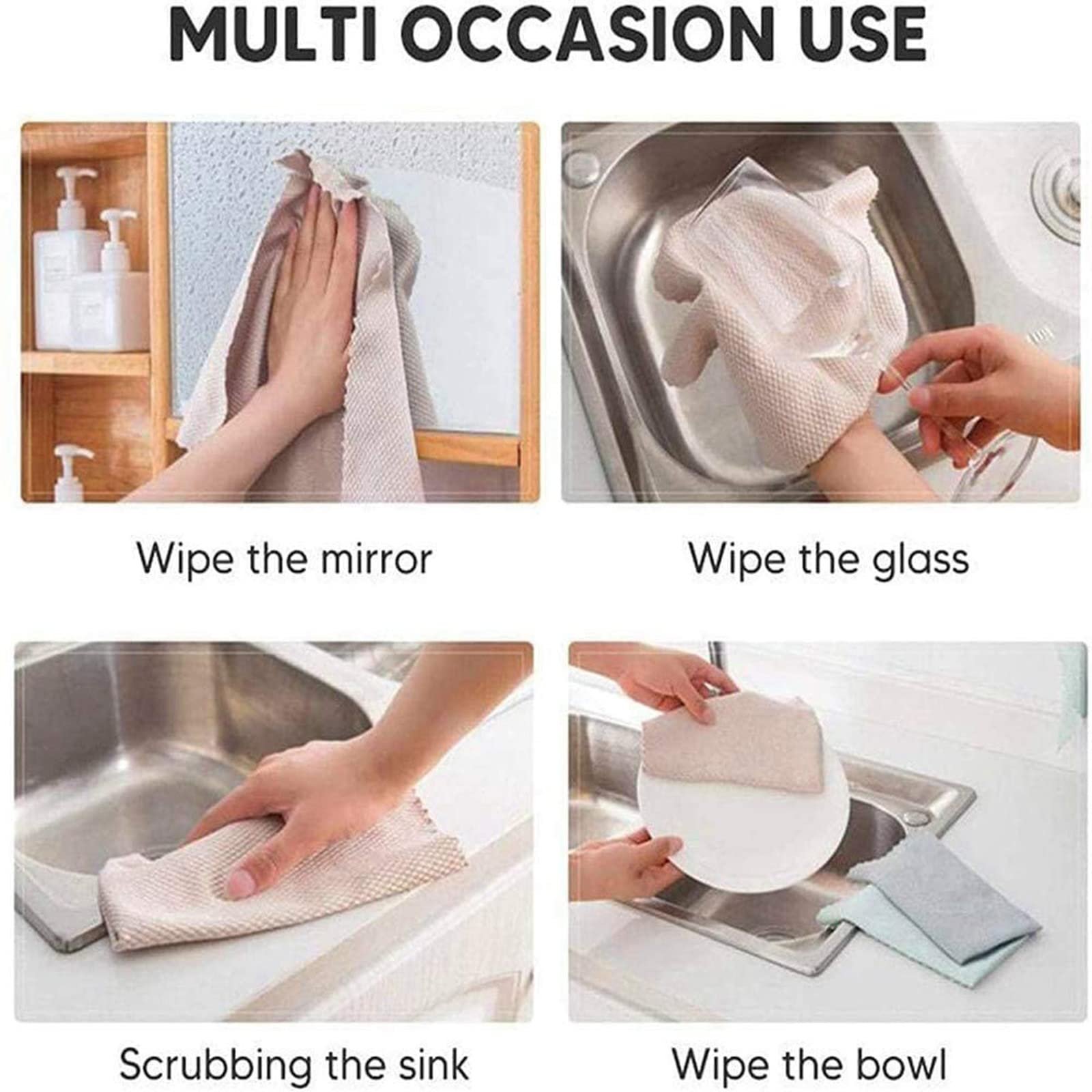 10 Counts Microfiber Reusable Cleaning Rags