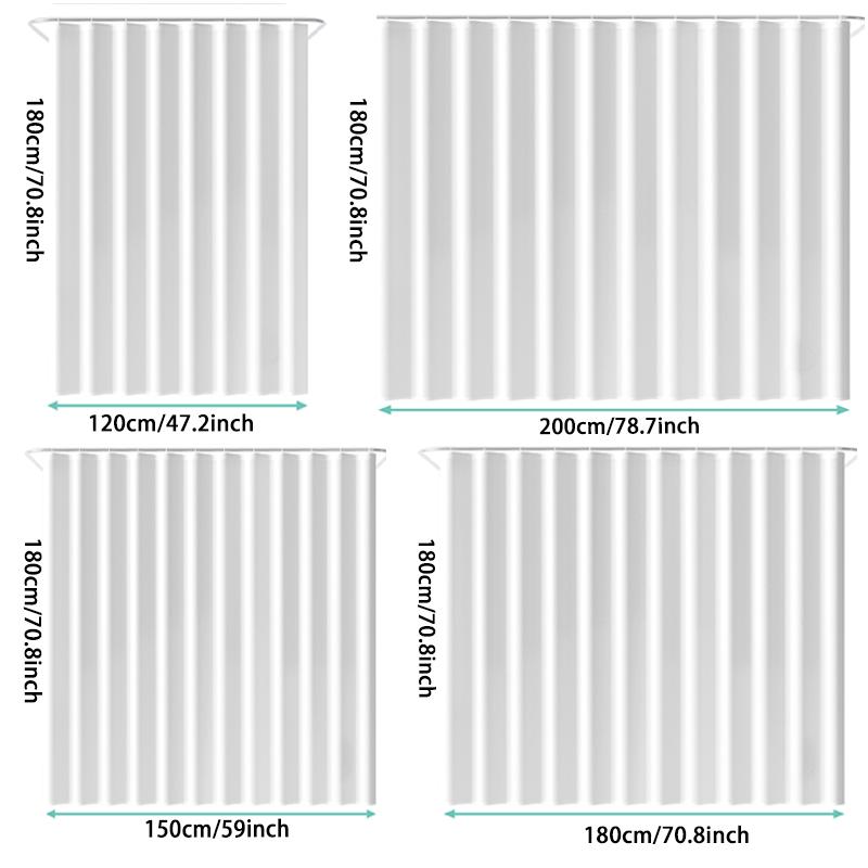 Dinosaur and Cat Pattern Removable Shower Curtain |  Waterproof Bathroom Curtain with 12 Hooks,